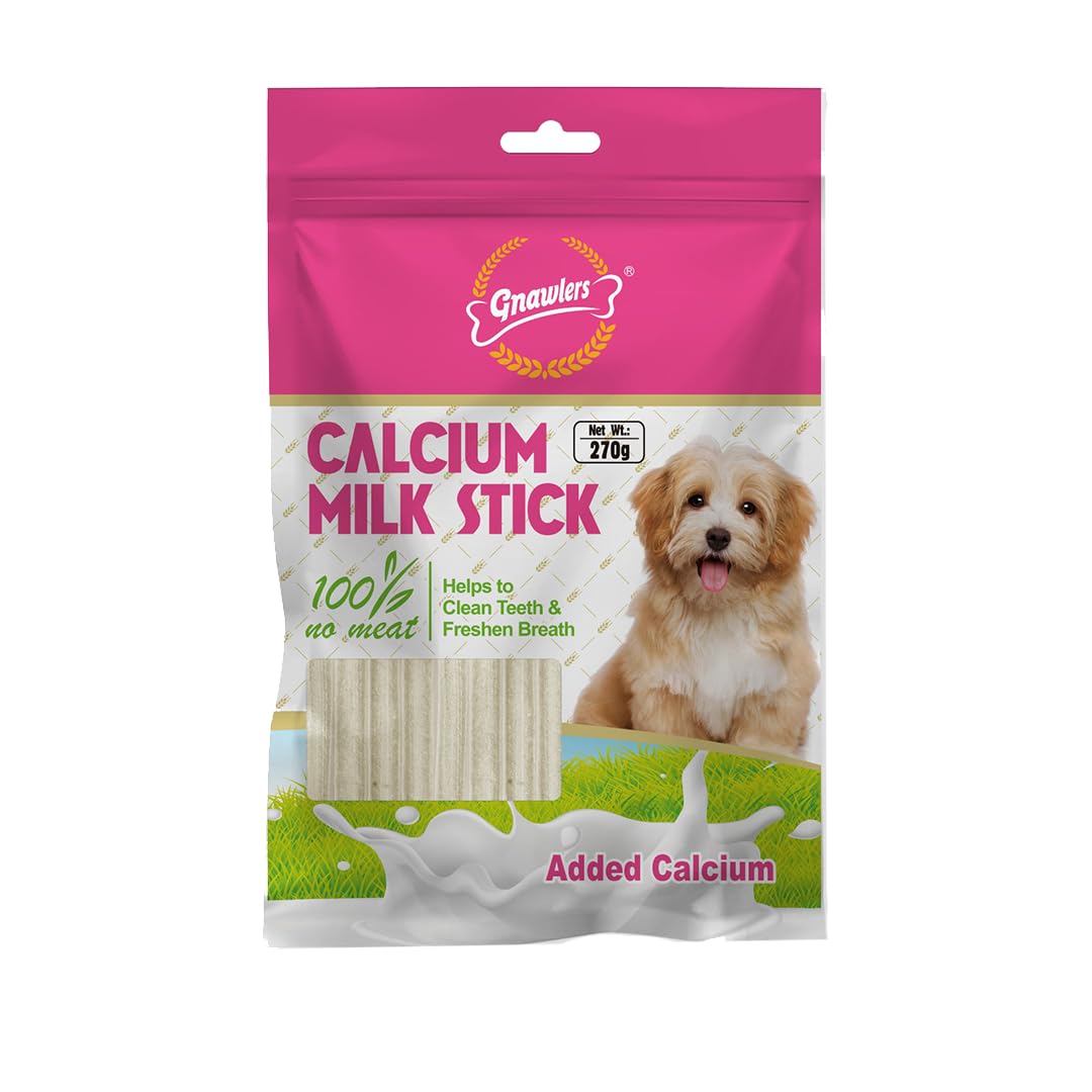 Gnawlers, Calcium Milk Sticks, 270g