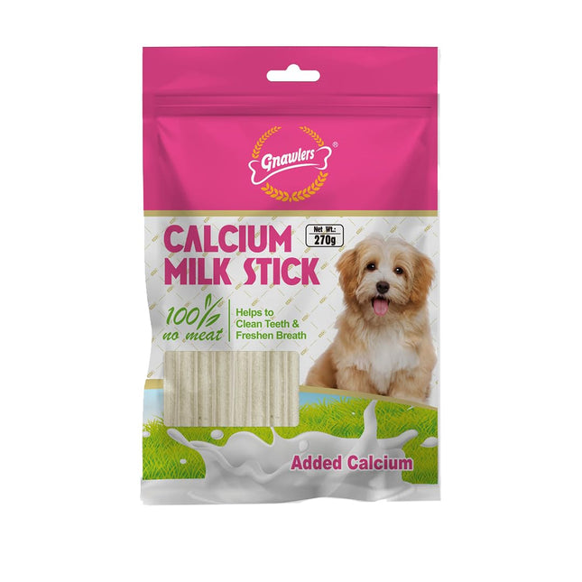 Gnawlers, Calcium Milk Sticks, 270g