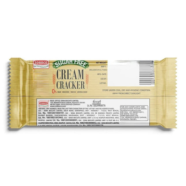Sobisco Sugar Free, Cream Cracker, 235g