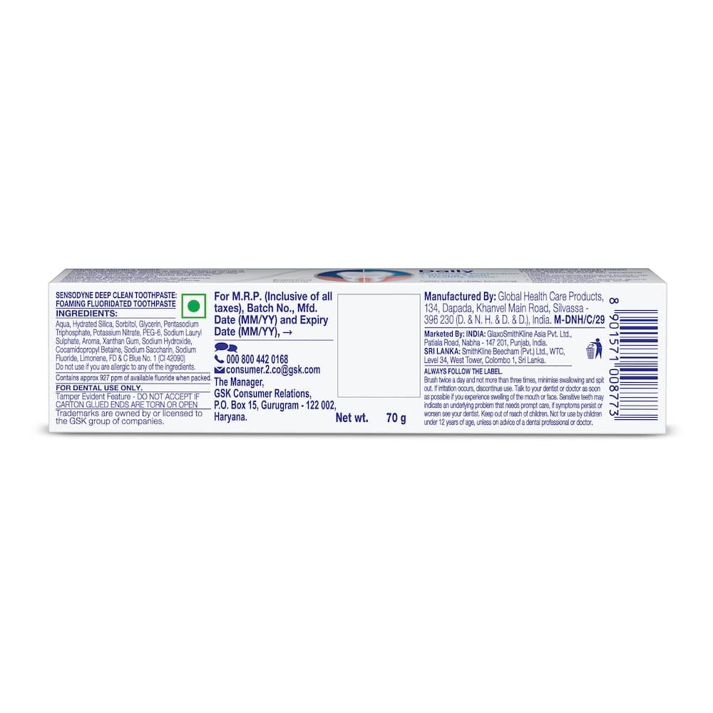 Sensodyne Deep Clean Toothpaste, 70g