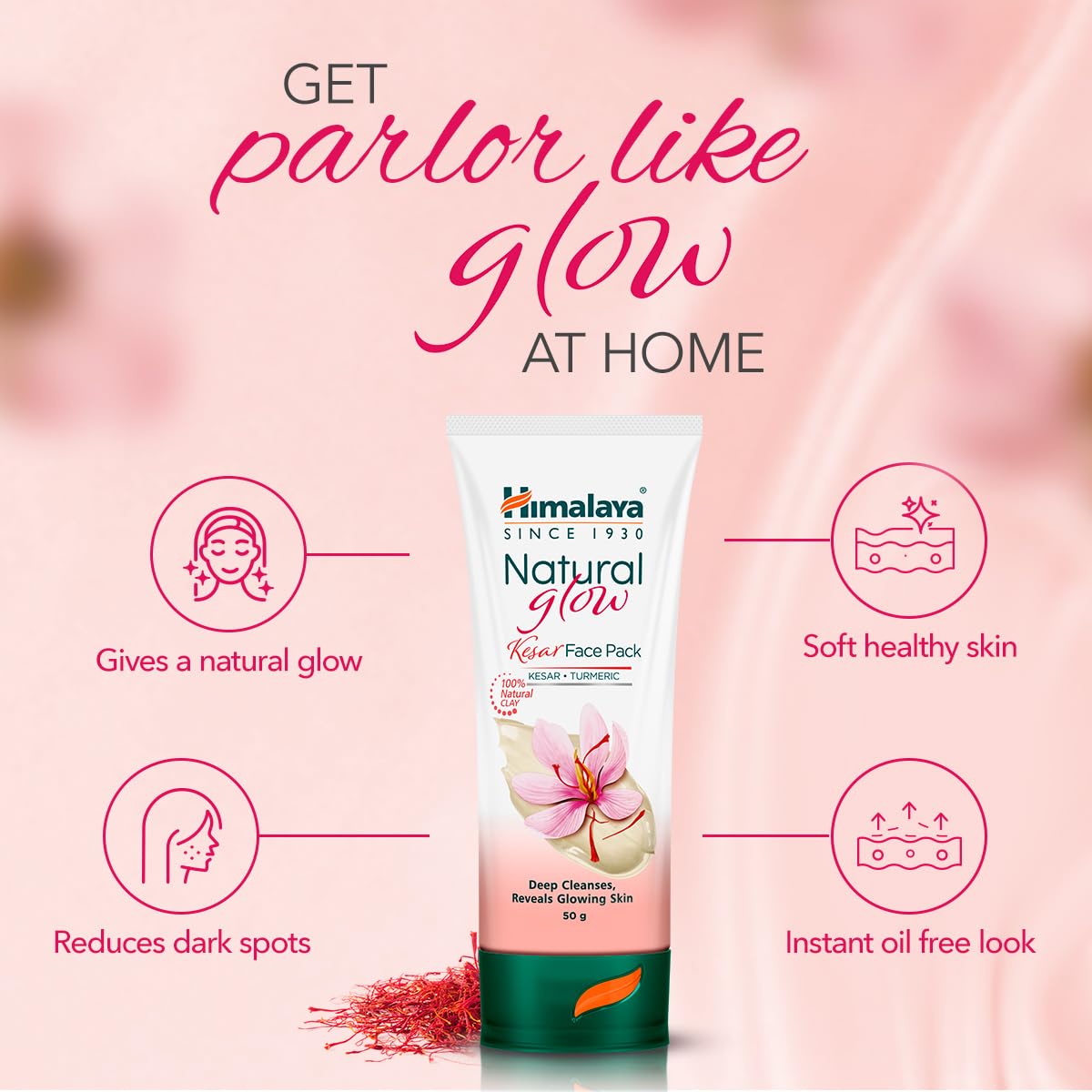 Himalaya Natural Glow Kesar Face Pack (Kesar & Turmeric), 100g