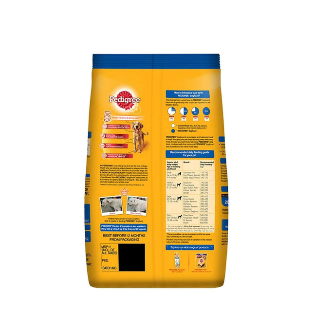 Pedigree Adult Dry Dog Food, Chicken & Vegetables, 2.8kg