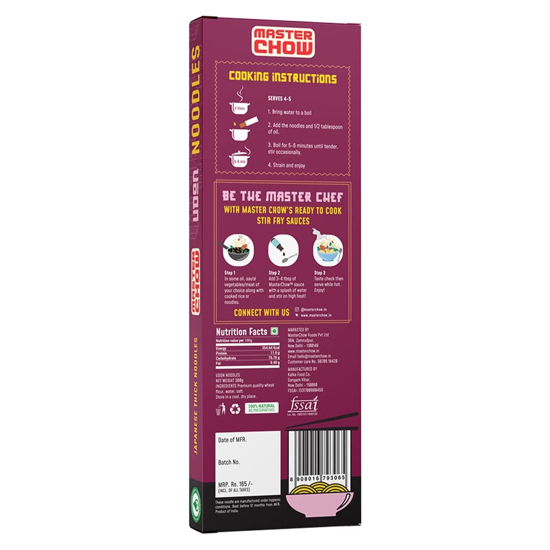 MasterChow Udon Noodles, Japanese Thick Noodles, 300gm
