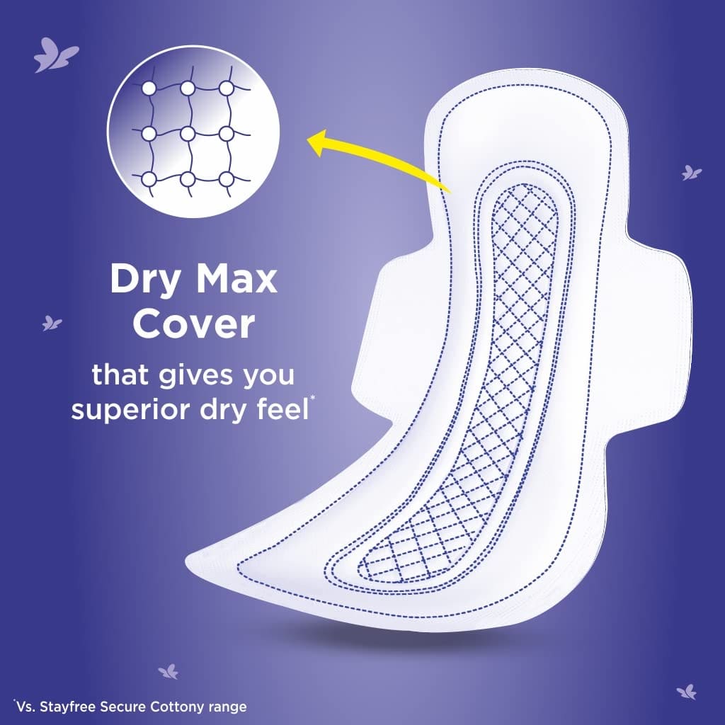 Stayfree Dry Max All Night Ultra-Dry XL, 14 Units