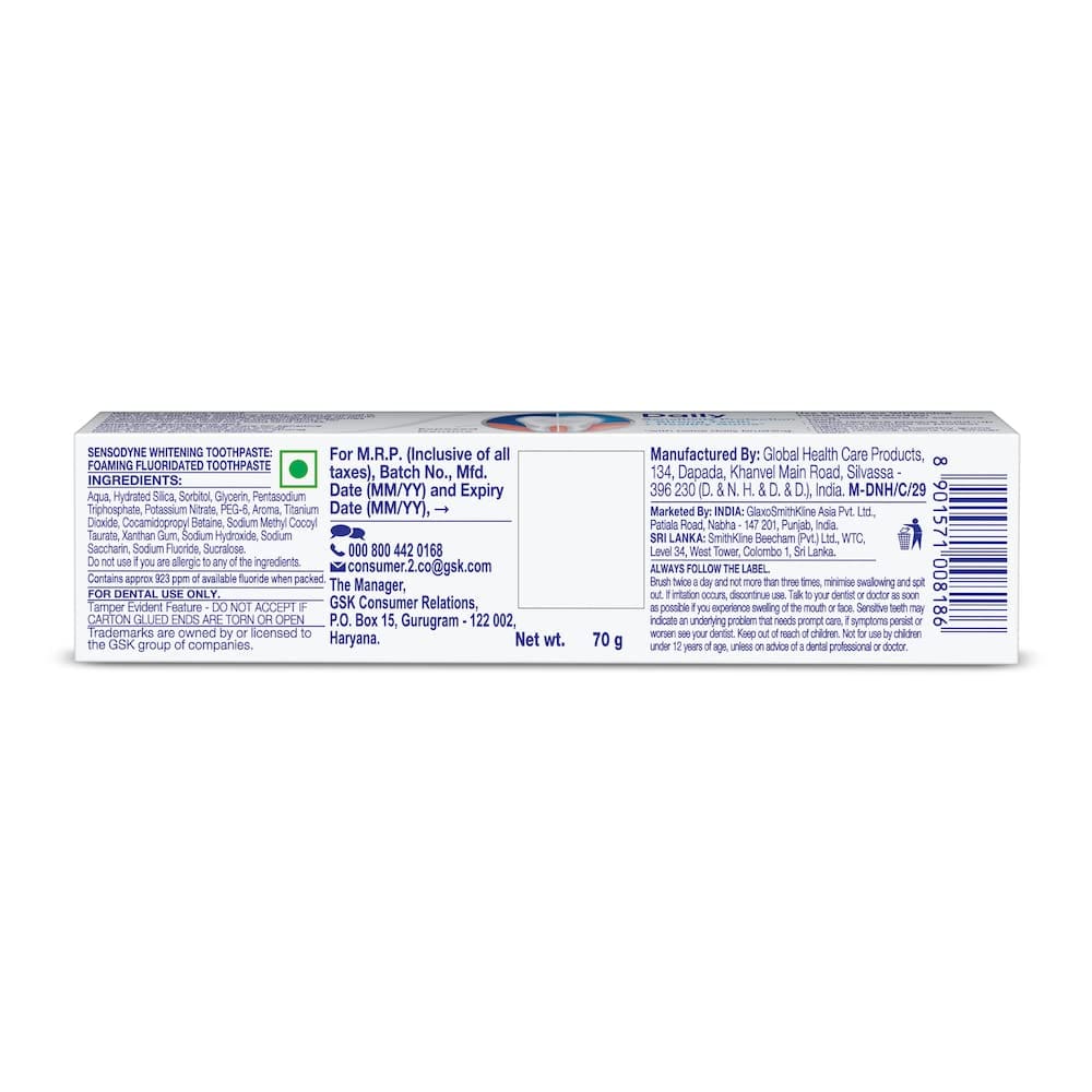 Sensodyne Toothpaste Whitening, 70g