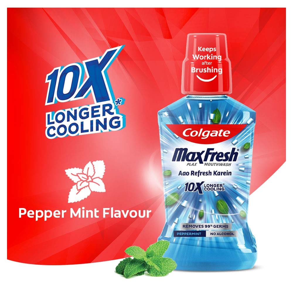 Colgate MaxFresh Mouthwash, Peppermint, 250ml