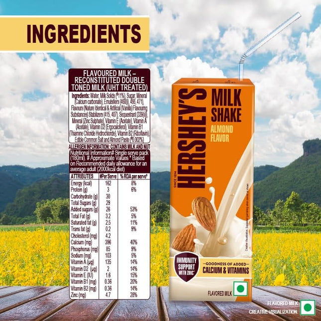 Hershey's Almond Flavored Milkshake, 180ml