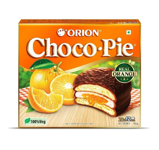 Orion, Orange Choco Pie, 450g (18 Packs)