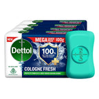 Dettol Cologne Fresh Bathing Soap Bar, 100gx4