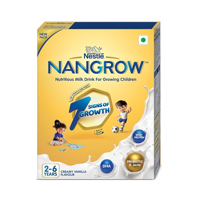 Nestlé Nangrow Nutritious Milk Drink for Growing Children, Creamy Vanilla, 400gm