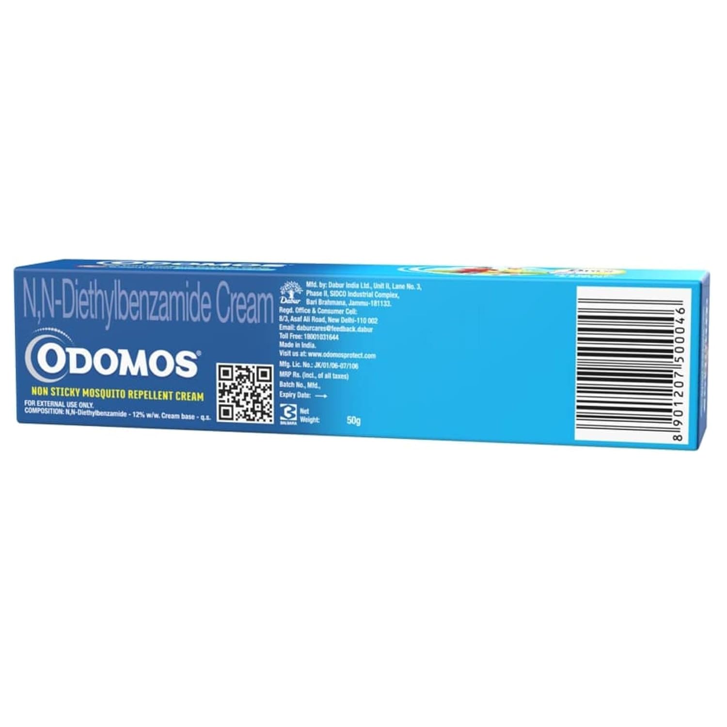Dabur Odomos Non-Sticky Mosquito Repellent Cream, 50g