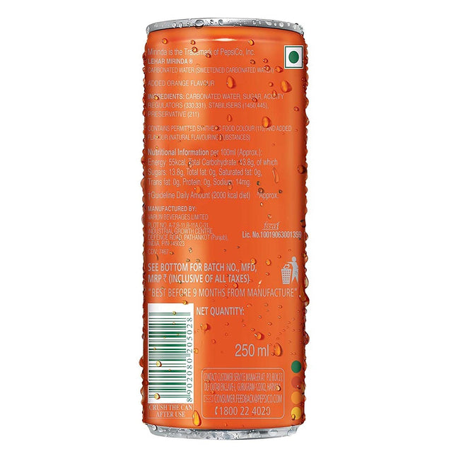 Mirinda Soft Drink - Orange, 250ml