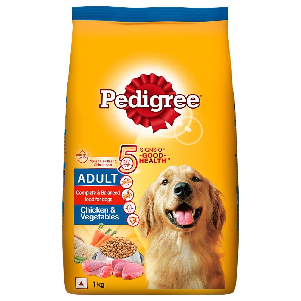 Pedigree Adult Dry Dog Food, Chicken & Vegetable, 1kg