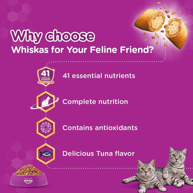 Whiskas Adult (+1 year), Tuna Flavour, 1.2kg