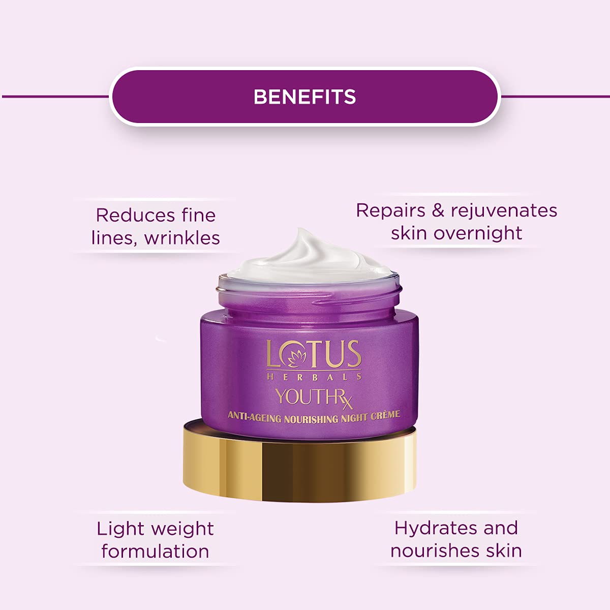 Lotus Herbals YouthRx Anti-Ageing Nourishing Night Creme, 50g