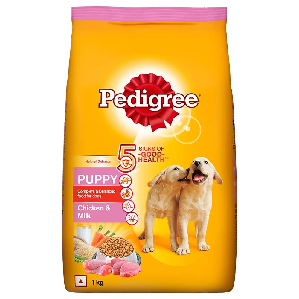 Pedigree Puppy Dry Dog Food, Chicken & Milk, 1Kg
