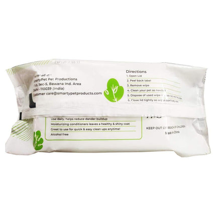 Smarty Pet, Pet Wet Wipes, Green Apple Scent, 100pcs