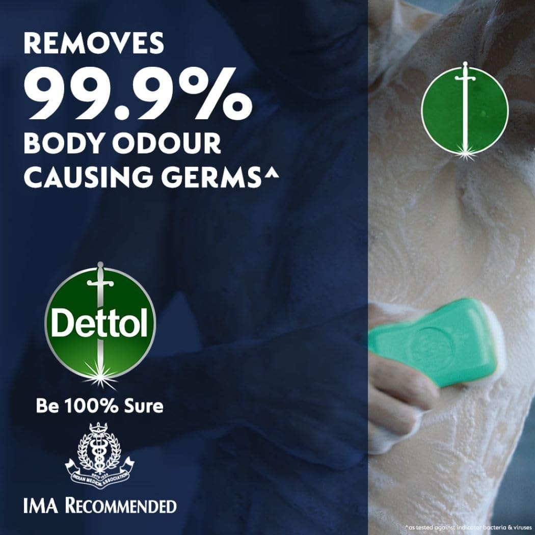 Dettol Cologne Fresh Bathing Soap Bar, 100gx4
