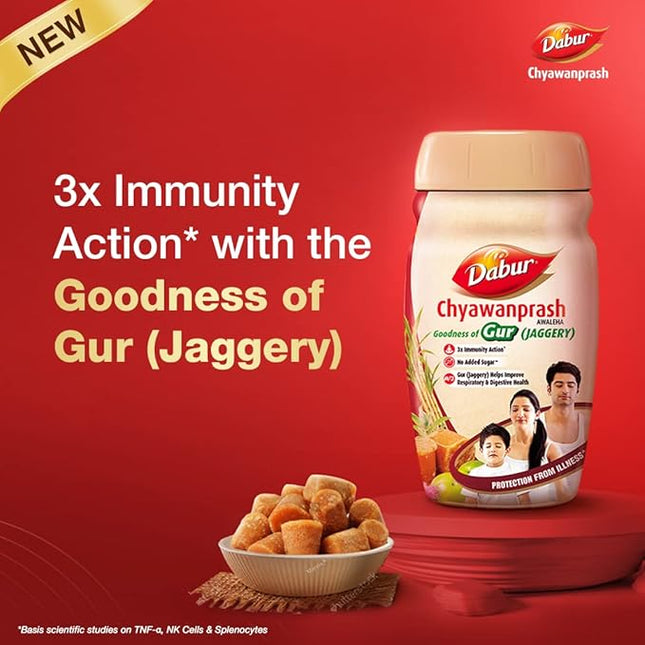 Dabur Chyawanprash Awaleha - 900g | With Goodness of Gur (Jaggery)|