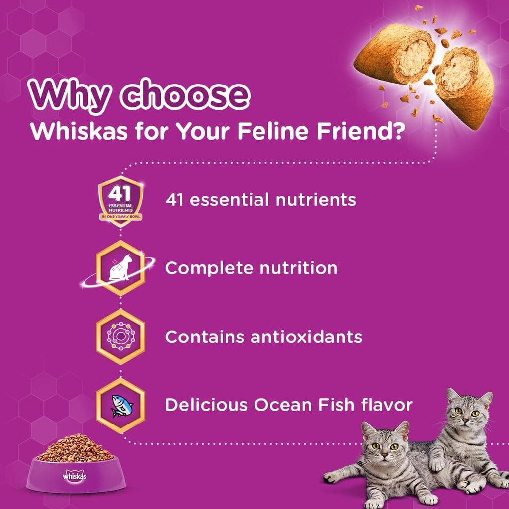 Whiskas Adult (+1 year), Ocean Fish Flavour, 480g