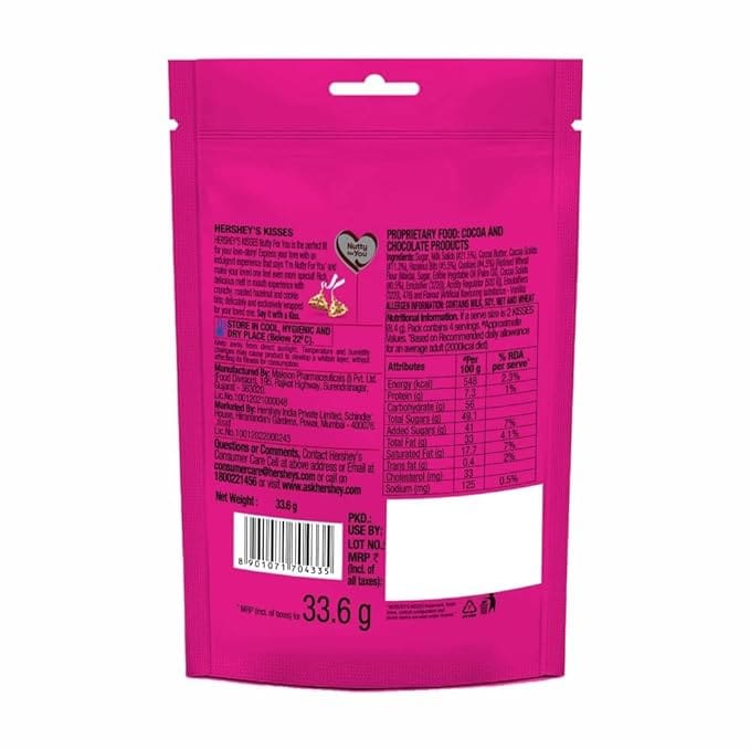 Hershey's Kisses Hazelnut 'n' Cookies, 33.6g