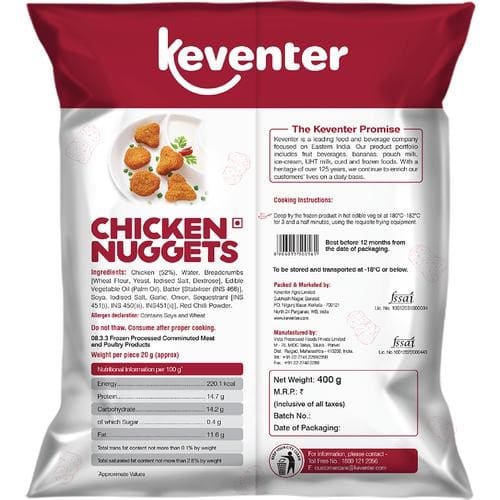 Keventer Chicken Nugget, 400gm