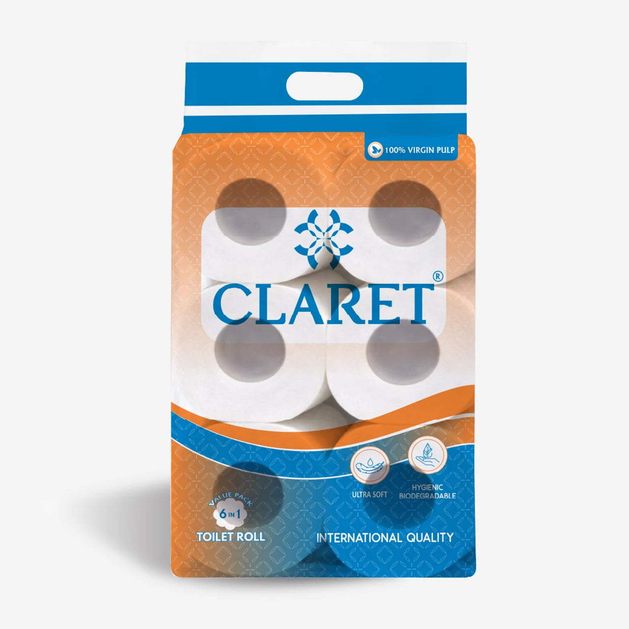 Claret Toilet Rolls 6 in 1, 2 Ply 200 Pulls