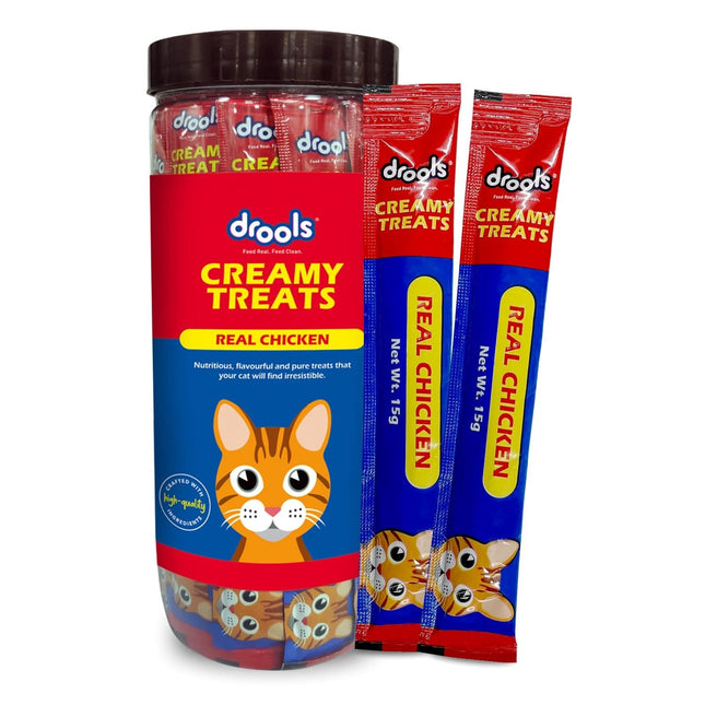Drools Creamy Cat Treats, Real Chicken, 375gm (Pack of 25)