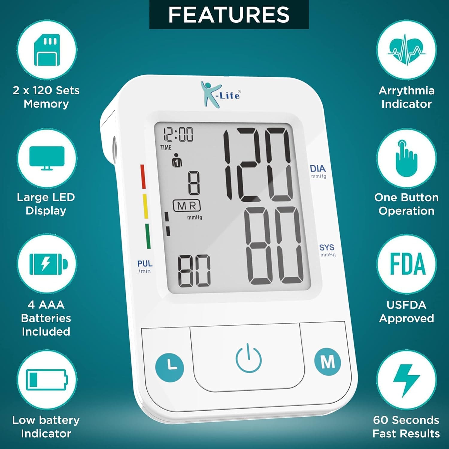 K-Life - BPM-107, Blood Pressure Monitor
