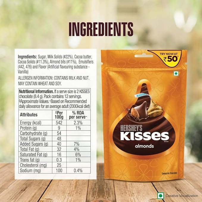 Hershey’s Kisses Almonds, 33.6g