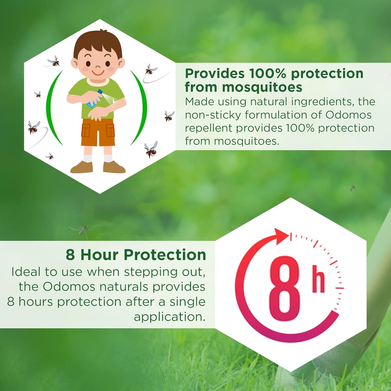 Odomos Naturals Non-Sticky Mosquito Repellent Cream, 50g