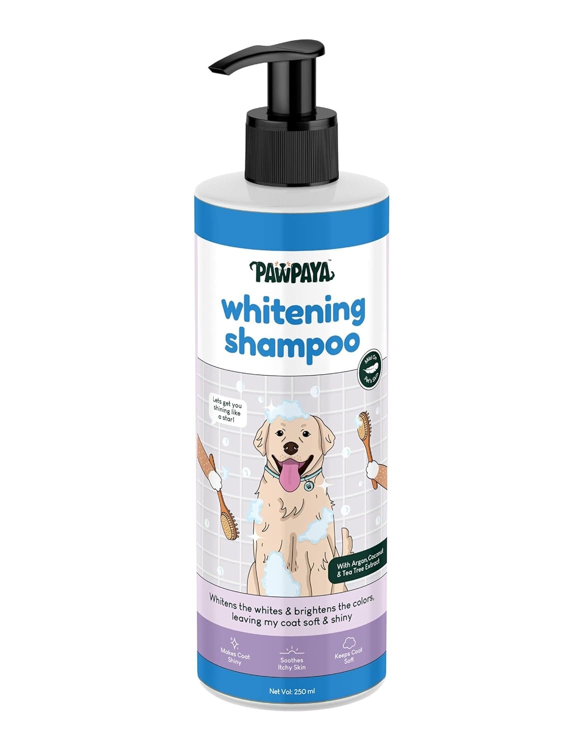Pawpaya Whitening Dog Shampoo, 250 ml