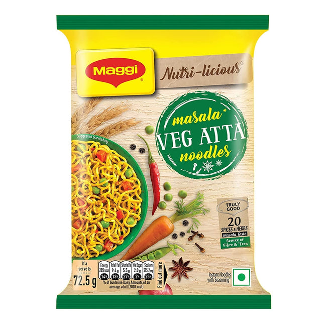 Maggi Nutri-Licious Masala Veg Atta Noodles, 51 gm
