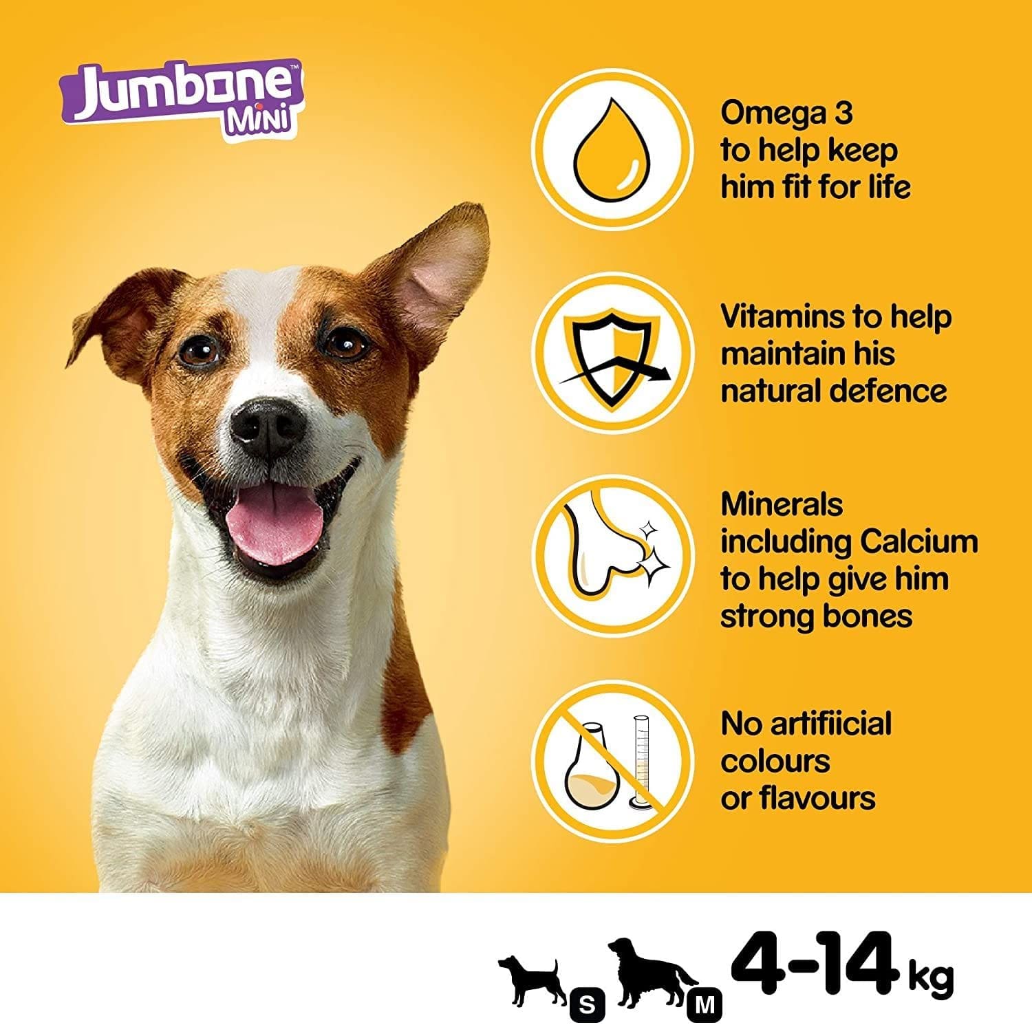 Pedigree Jumbone Mini Adult Dog Treat, Chicken & Lamb Flavour, 160g