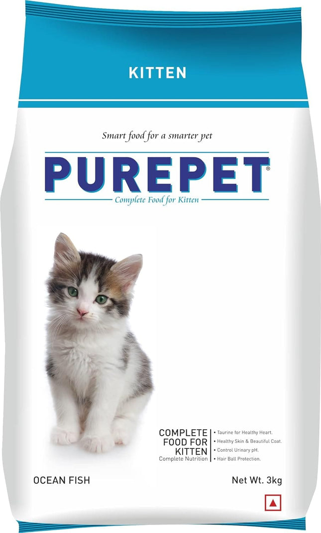 Purepet Dry Kitten Food, Ocean Fish 3kg