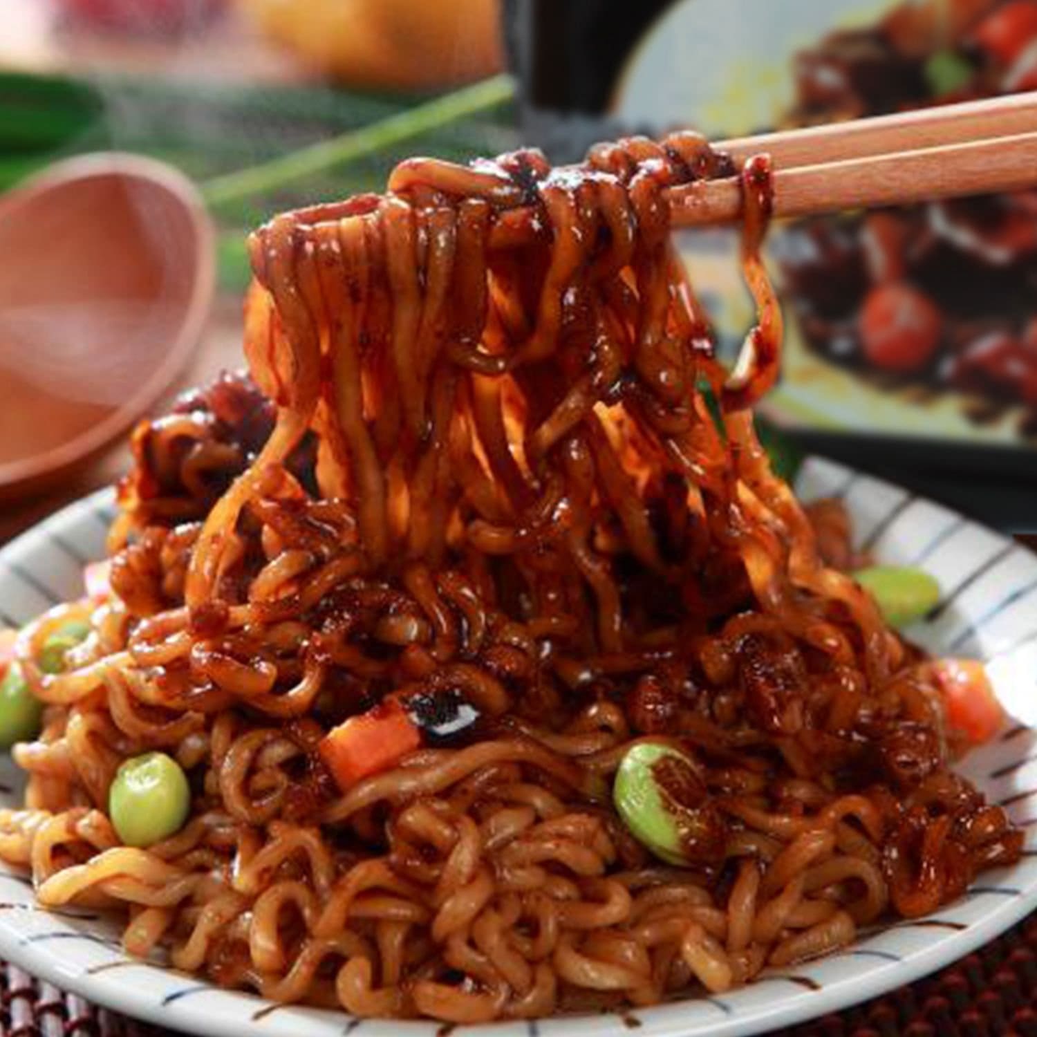Paldo Jjajangmen Noodles (Rich BlackBean Sauce), 4 x 200 grams