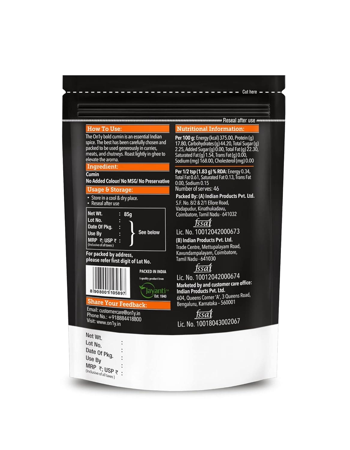 On1y Cumin, 100gm
