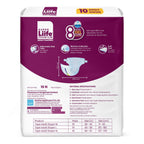 Super Liife  Premium Adult Diapers 8 Hrs Gel Core, Large- 10 Count