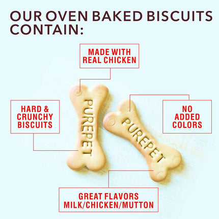 Purepet, Biscuit, Real Chicken Flavour, 455g