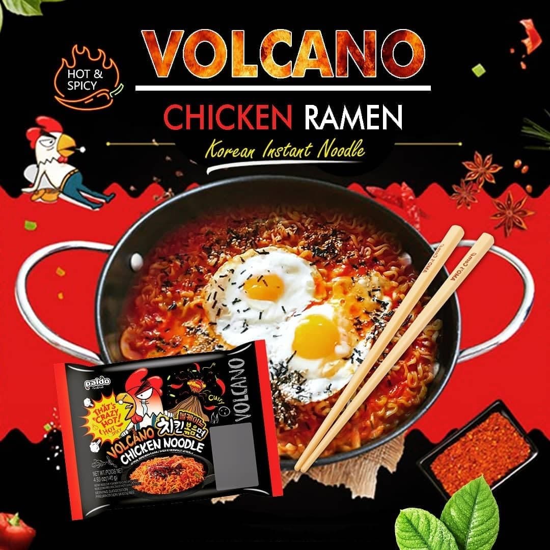 Paldo Volcano Fire Chicken (Extra Spicy), 4x140g