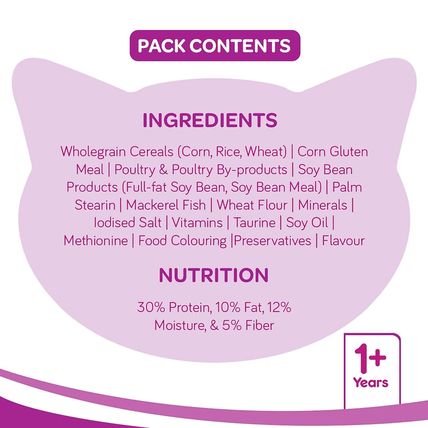 Whiskas Adult (+1 year), Mackerel Flavour, 1.2kg
