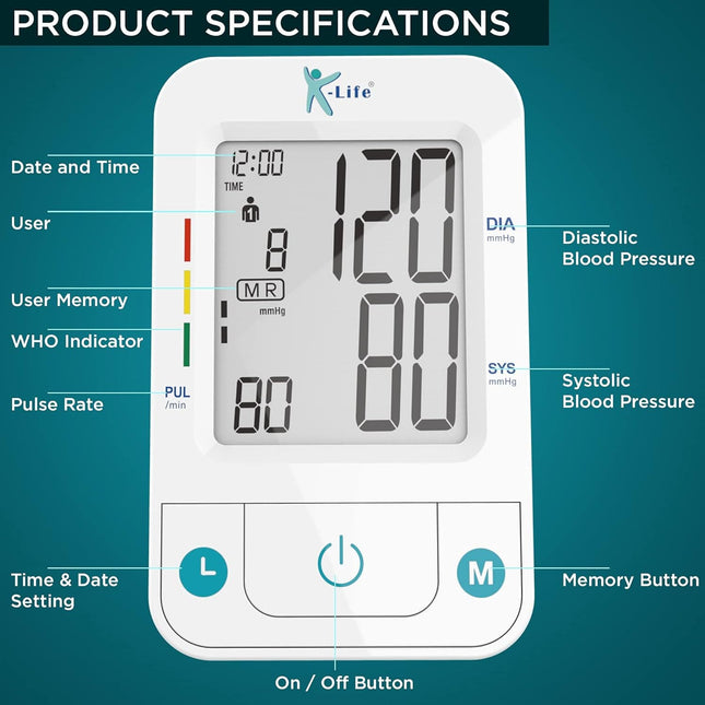 K-Life - BPM-107, Blood Pressure Monitor