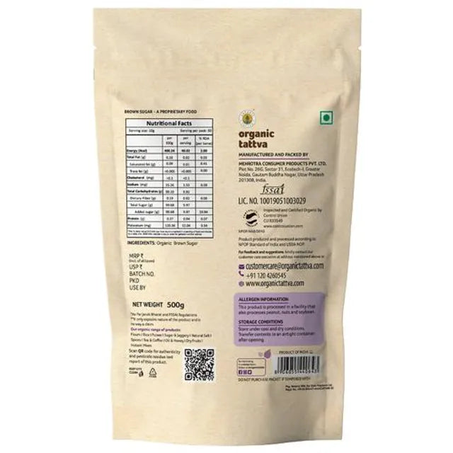 Organic Tattva Brown Sugar, 500gm
