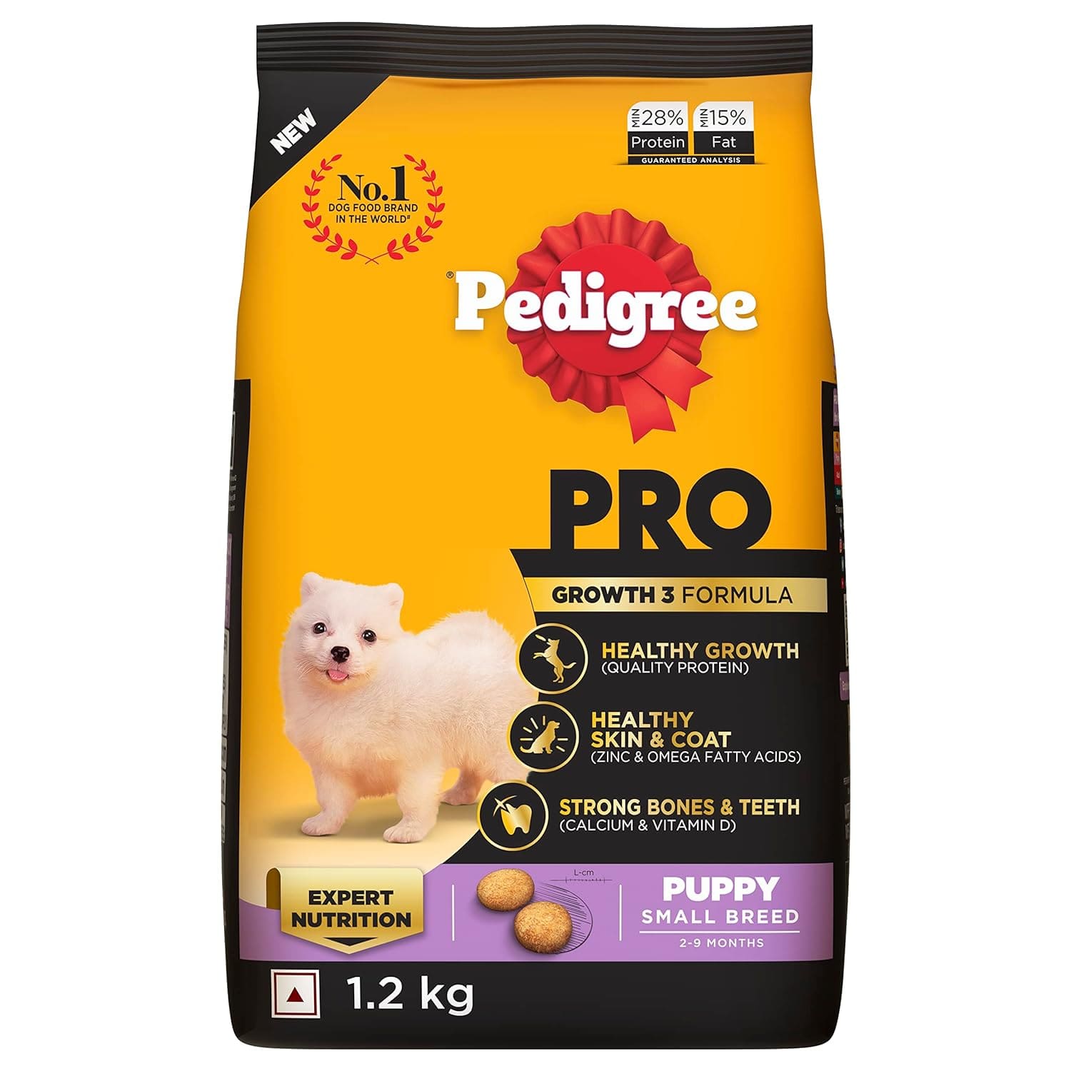 Pedigree Pro Puppy, Small Breed (2-9 Months) Dry Dog Food, 1.2 Kg