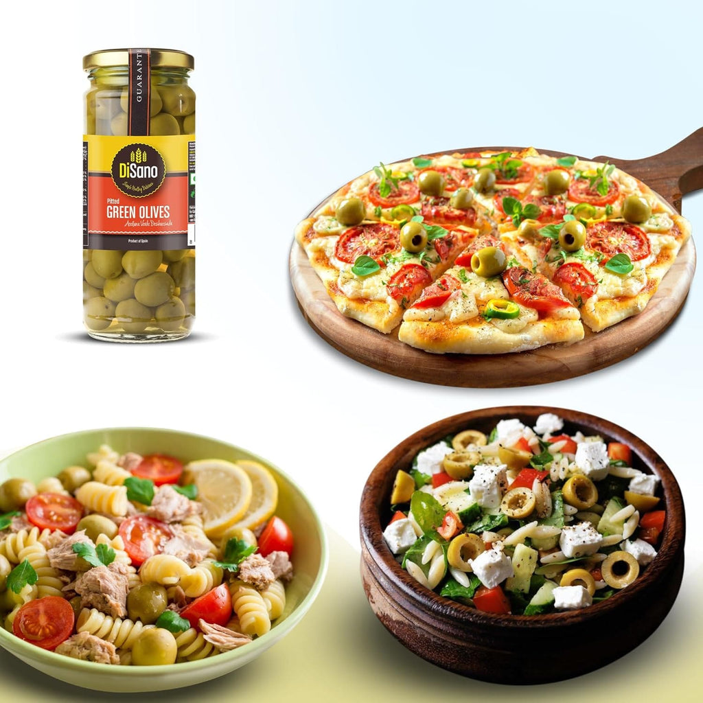 Disano, Pitted Green Olives, 450g