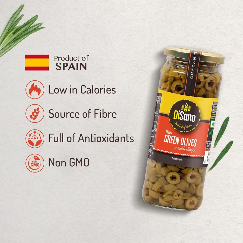 Disano, Sliced Green Olives, 450g