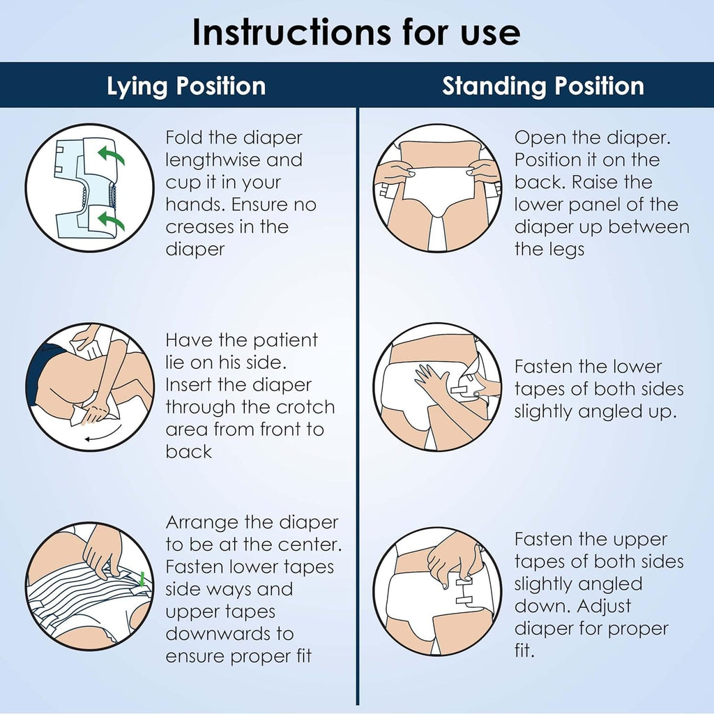 KareIn Classic Adult Diapers, Medium- 10 Count