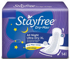 Stayfree Dry Max All Night Ultra-Dry XL, 14 Units