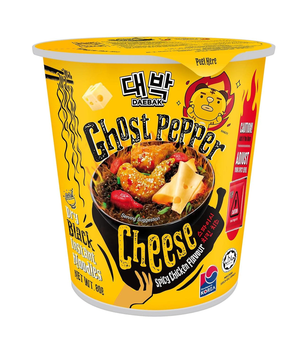 Daebak, Ghost Pepper, Cheese Spicy Chicken Flavour, 80g