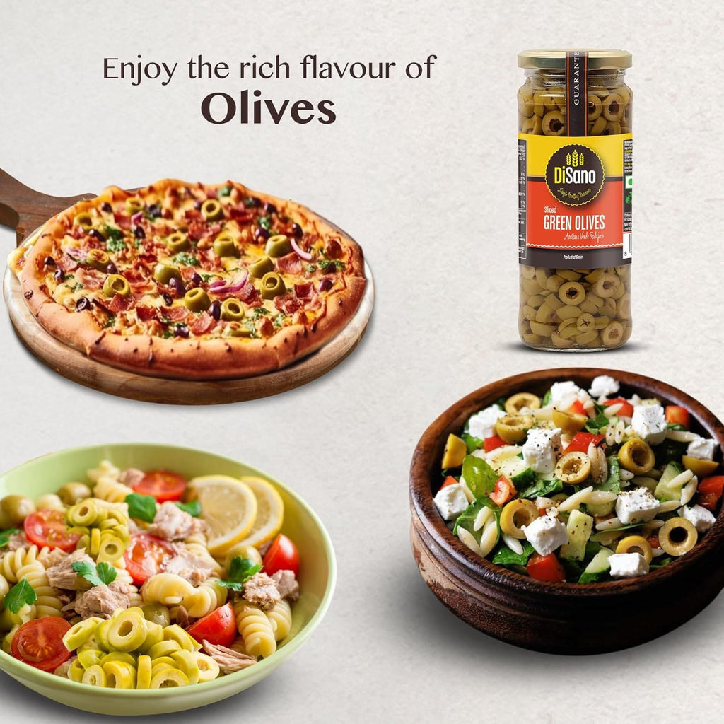 Disano, Sliced Green Olives, 450g